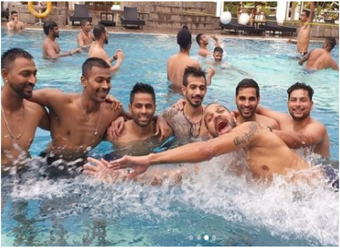 Team India players were seen having fun in the pool, the schedule of ODI and T20 series