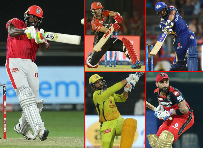 Top 5 Batsmen with the greatest number of sixes in IPL