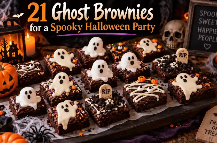  21 Ghost Brownies for a Spooky Halloween Party