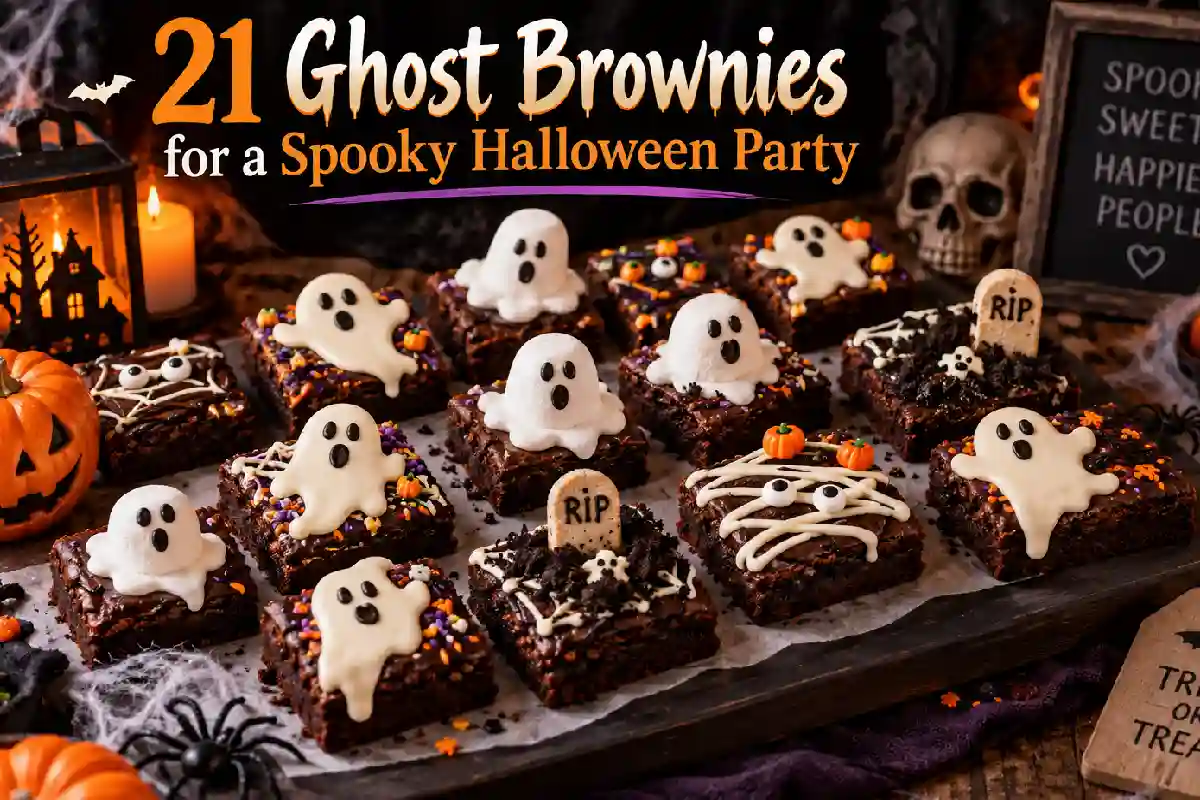 21 Ghost Brownies for a Spooky Halloween Party
