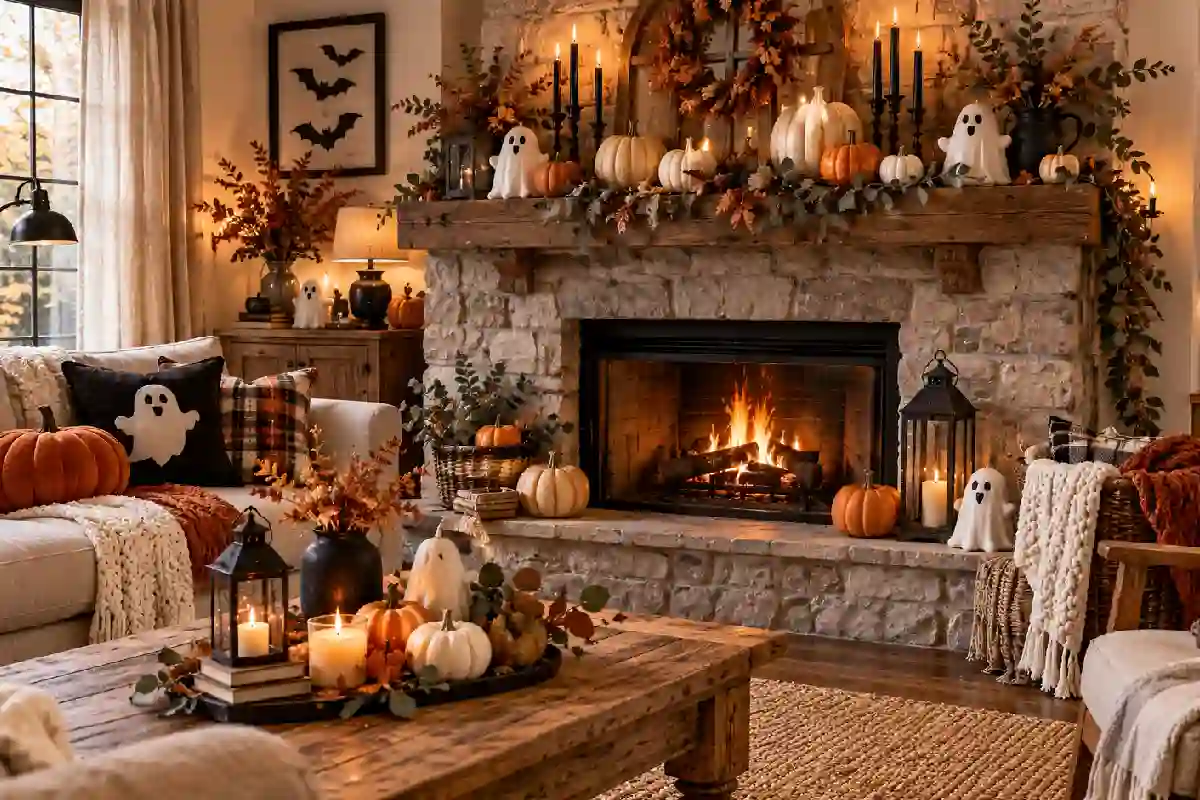 19 Farmhouse Halloween Decorations With Cozy Fall Style