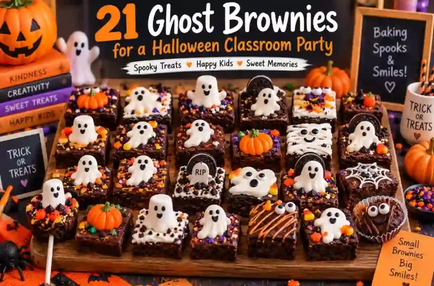  21 Ghost Brownies for a Halloween Classroom Party