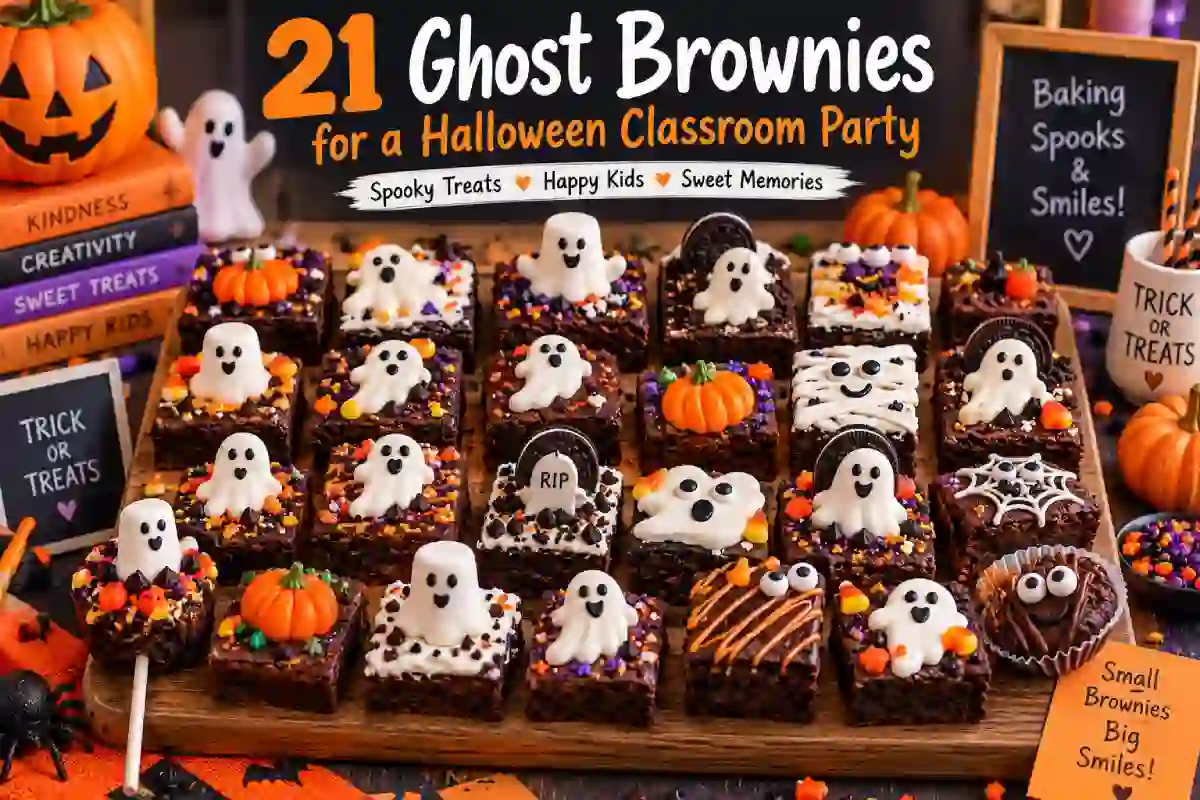 21 Ghost Brownies for a Halloween Classroom Party