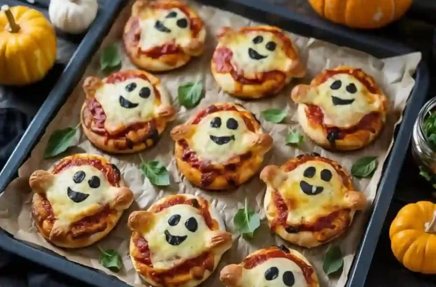  21 Mini Ghost Pizza Bites For Spooky Parties