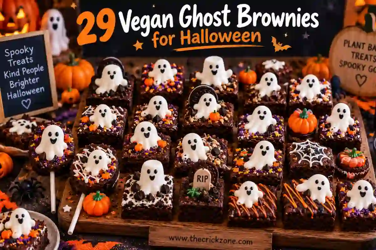 19 Vegan Ghost Brownies for Halloween
