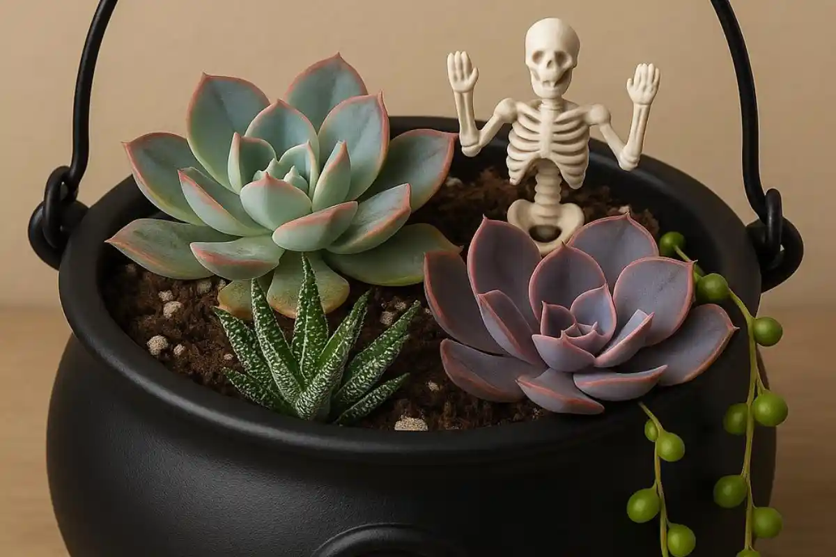 17 Witch Cauldron Planter Ideas for Halloween