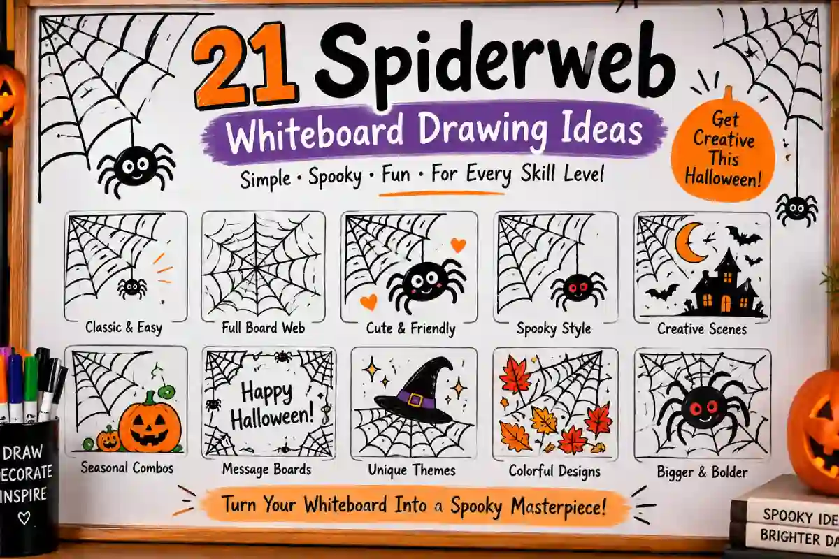 21 Spiderweb Whiteboard Drawing Ideas